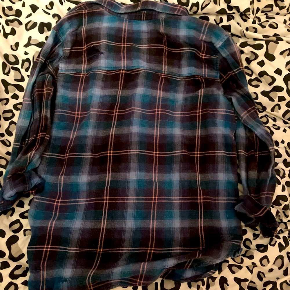 American Eagle Destroyed Look Flannel with Oversized fit